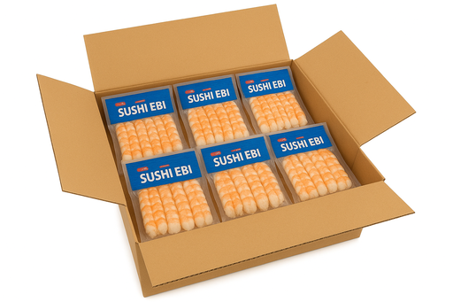 Sushi ebi 6L - doos (20 tray)